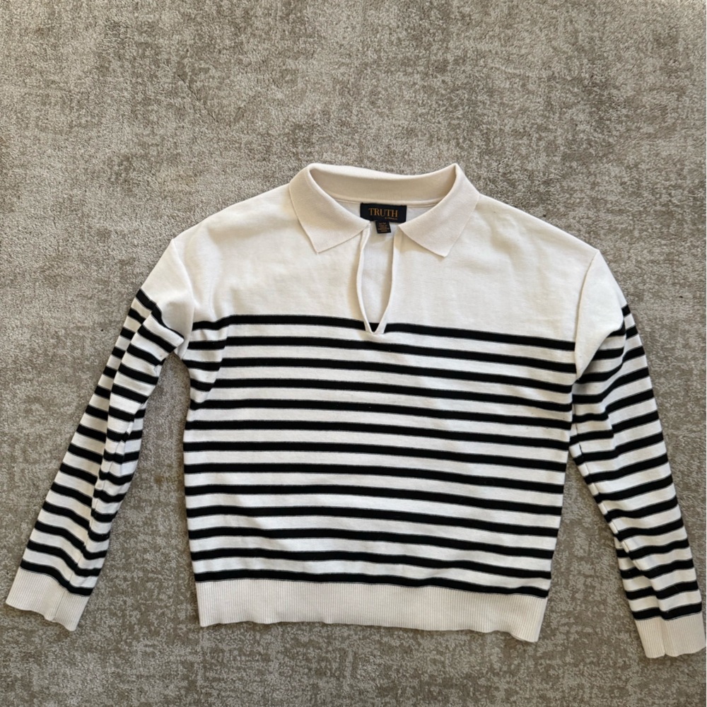 Truth Cream Polo sweater